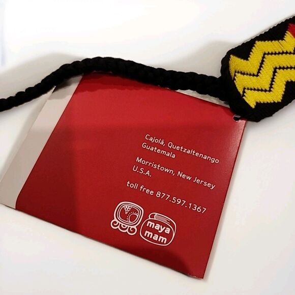 NWT Vintage Guatemalan Maya Mam Handmade Headband 9x1.5 in Bohemian Mayan Ethnic - Picture 4 of 5